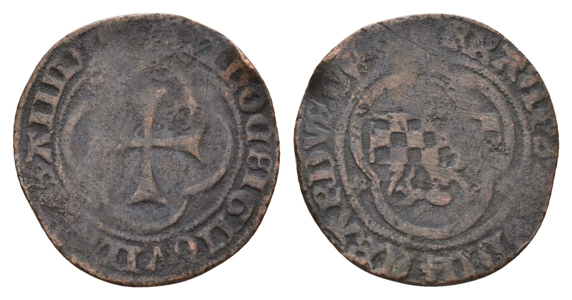 Бельгия, Льеж 1 брюле 1525-1527 DeCh. 455 / Vanhoudt G1117 медь 1526-1445