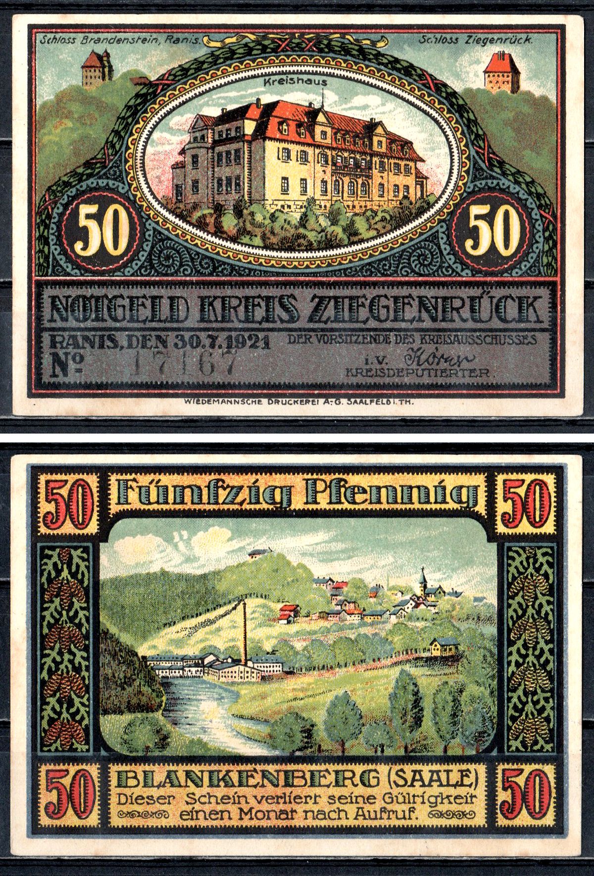 Цигенрюк (Пруссия, Саксония) 50 пфеннигов 1921 2193-45-1-1