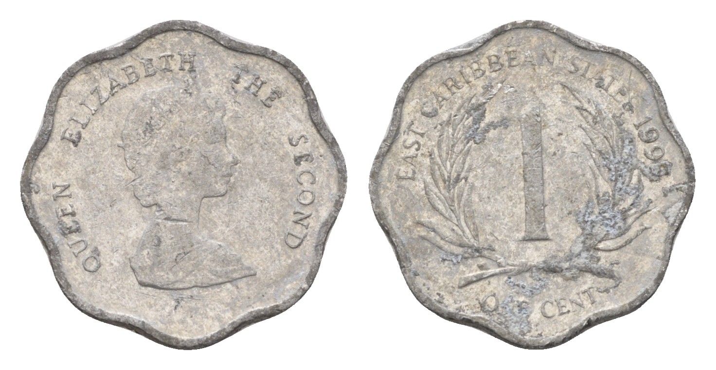Восточные Карибы (Восточно-Карибские штаты) 1 цент 1995 KM 10 алюминий 188-639