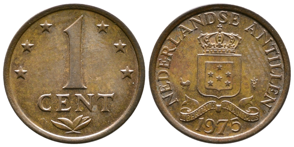 Нидерландские Антилы 1 цент 1975 Юлиана (1948-1980) KM 8 бронза 177-1268