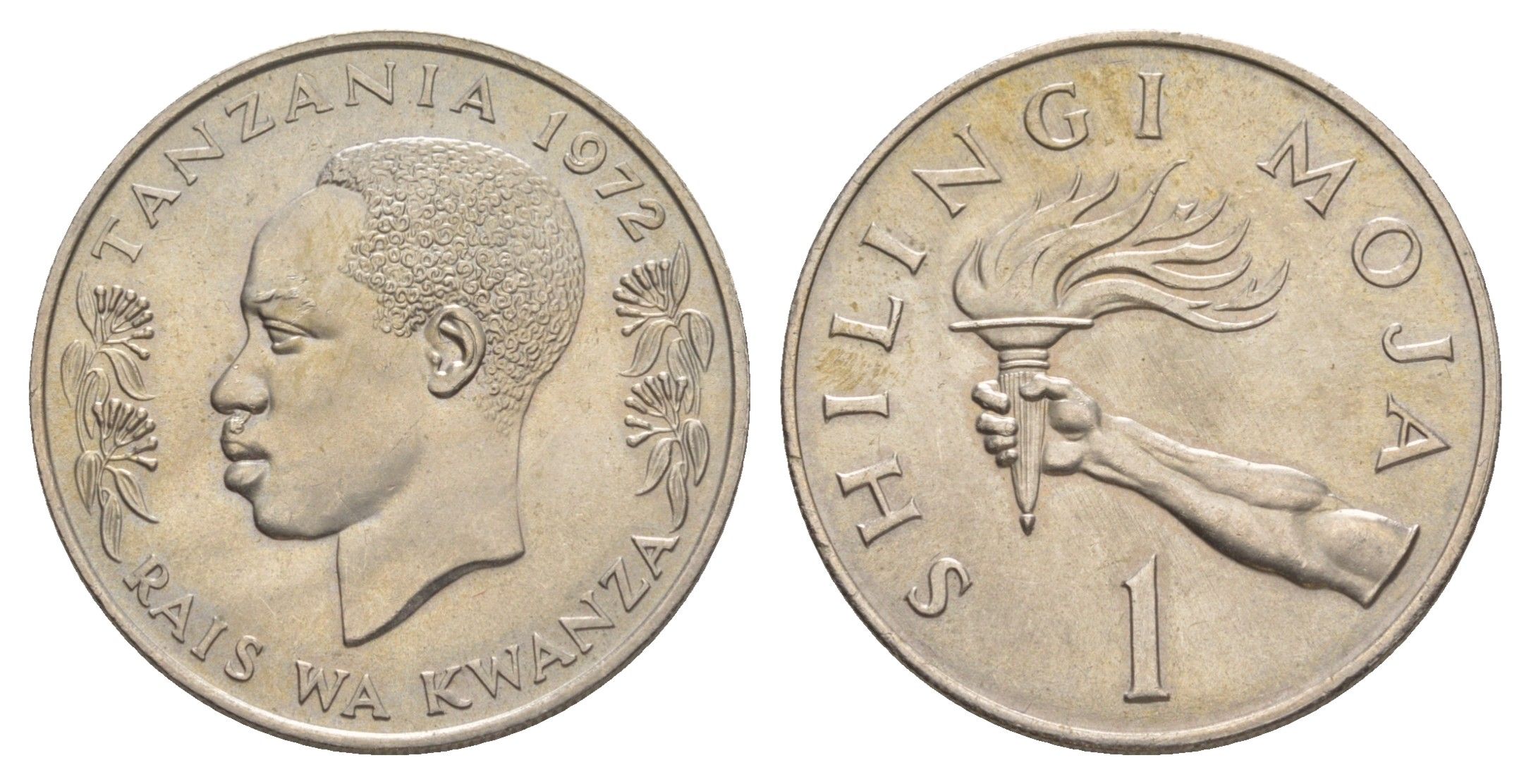 Танзания 1 шиллинг 1972 KM 4 медно-никель UNC 4637-214