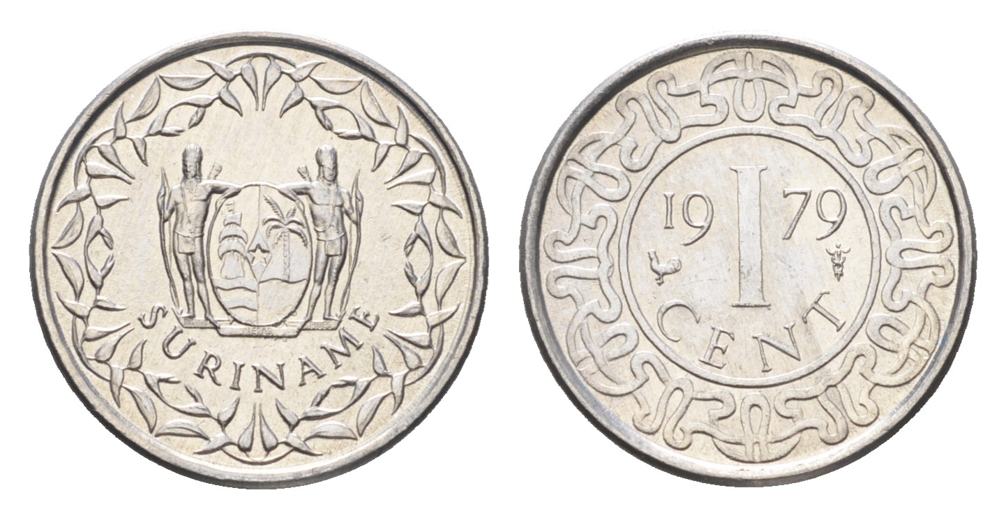 Суринам 1 цент 1976  KM 11 a алюминий  UNC  4659-536