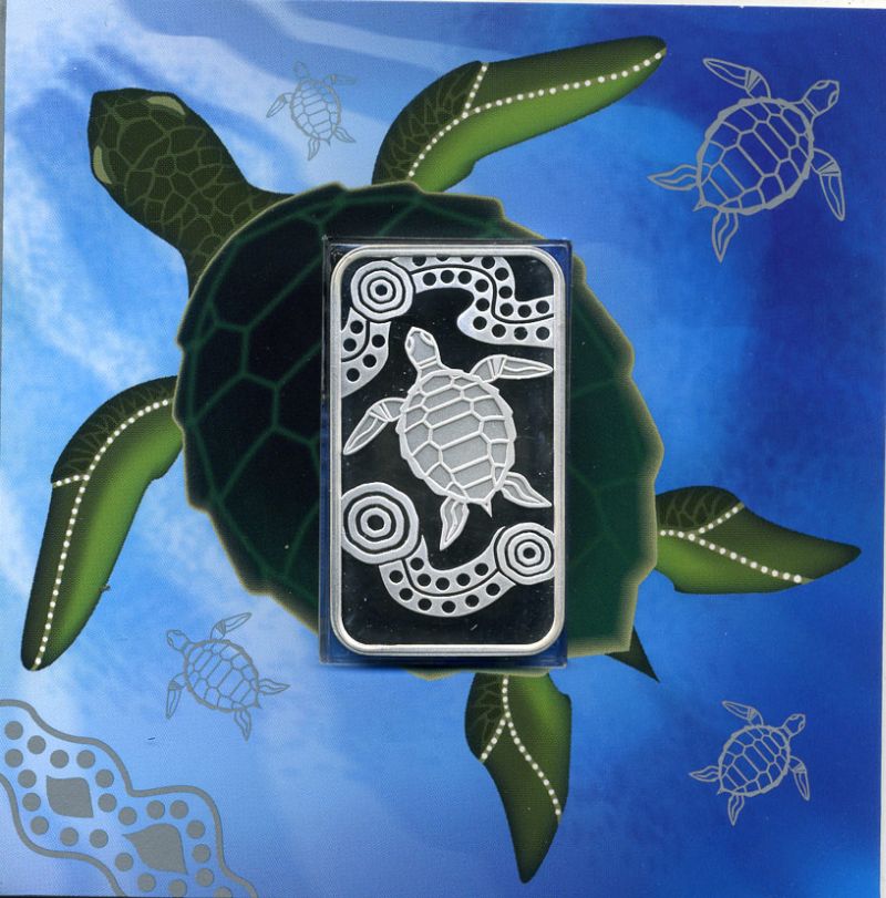 АВСТРАЛИЯ 1 ДОЛЛАР 2008 ЧЕРЕПАХА, прямоугольник Ш4