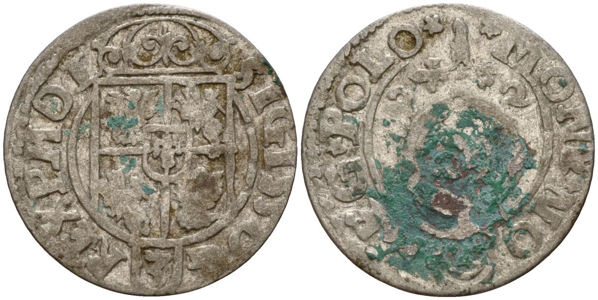 Польша 3 полкера (3 полторака - 1 крейцер) ND (1620-1627) Сигизмунд III Ваза (1587-1632) KM 41 серебро 4158-1145