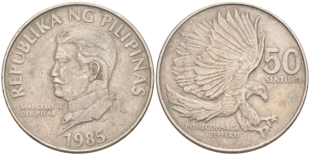Филиппины 50 сентимо 1985 KM 242.1 медно-никель 4529-1226