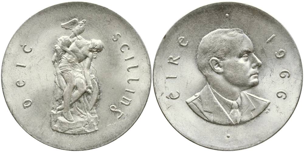 Ирландия 10 шиллингов 1966 50 лет Пасхального восстания 1916 года KM 18 серебро 603-1323