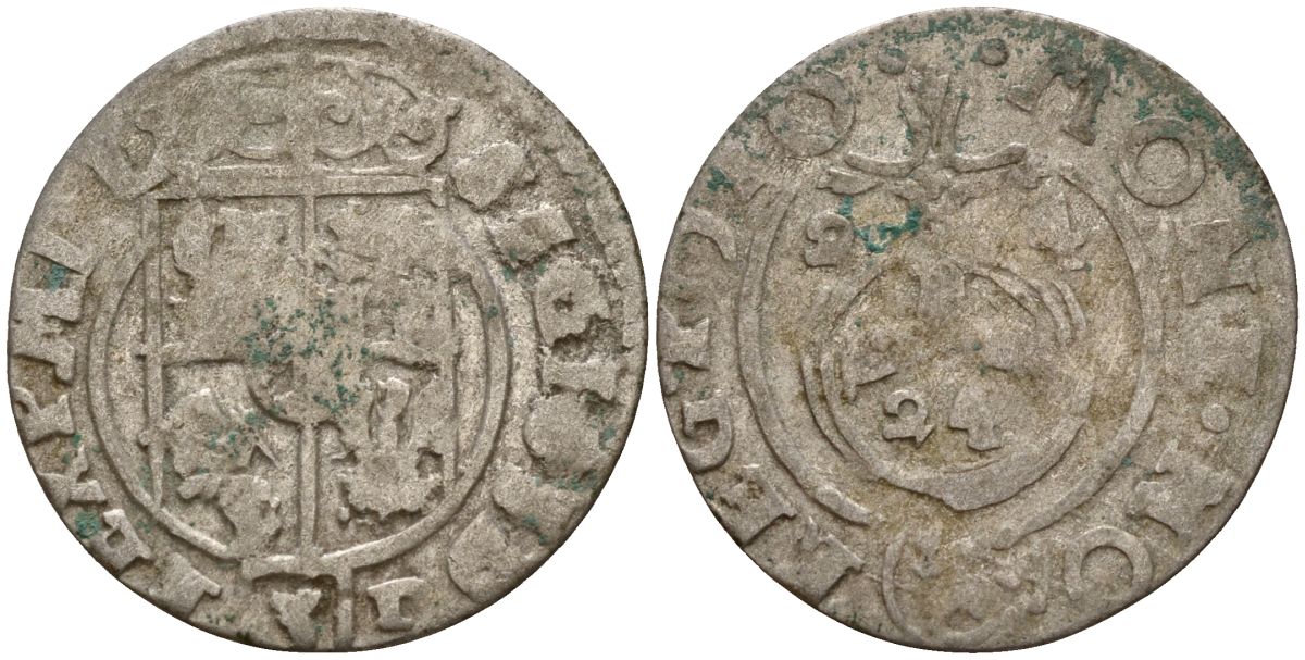 Польша 3 полкера (3 полторака - 1 крейцер) 1624 Сигизмунд III Ваза (1587-1632) Gorecki B.24, KM 41 серебро 4158-948
