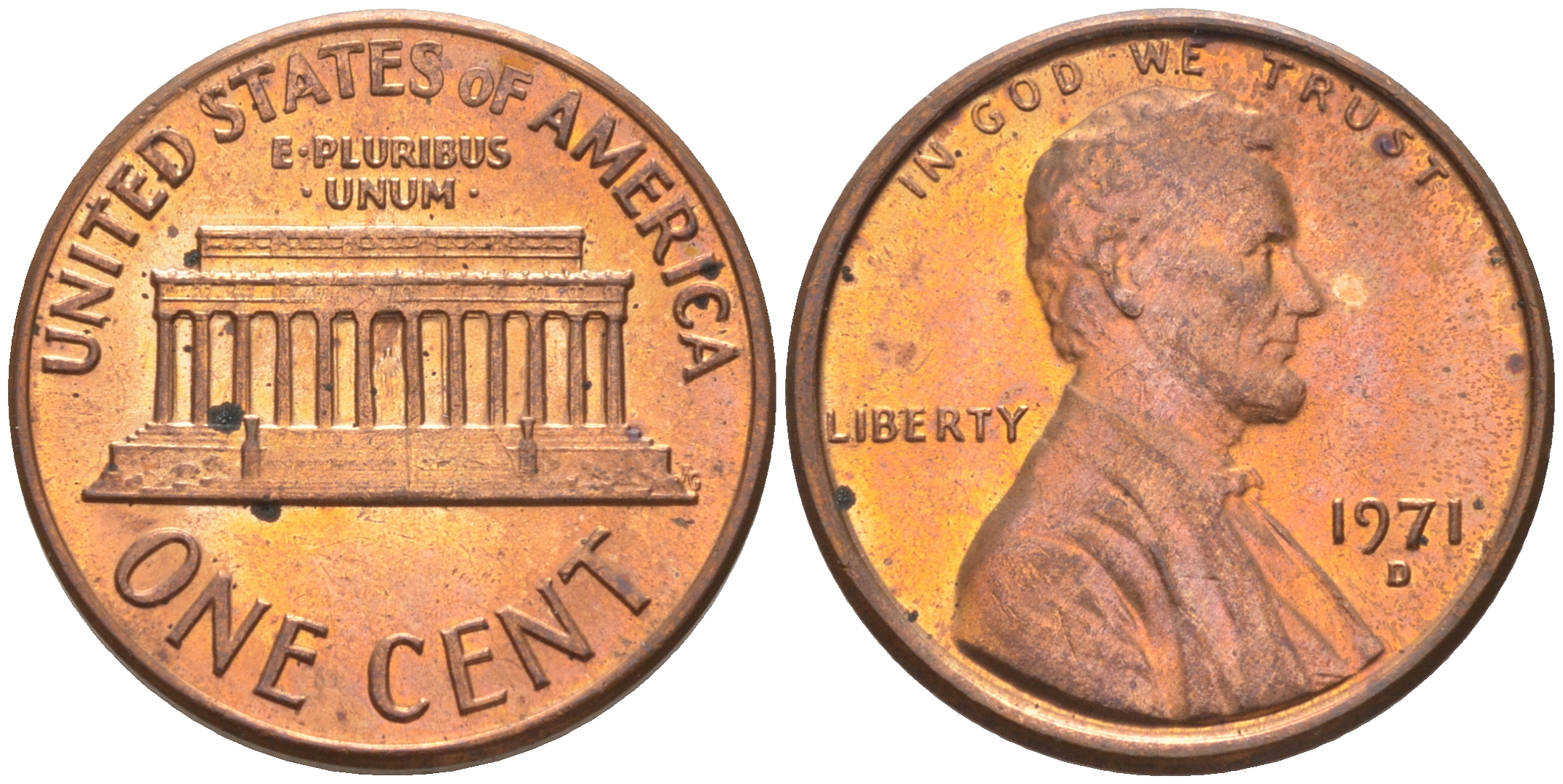 США 1 ЦЕНТ 1970 ЛИНКОЛЬН KM 201 медь цинк 187-1164