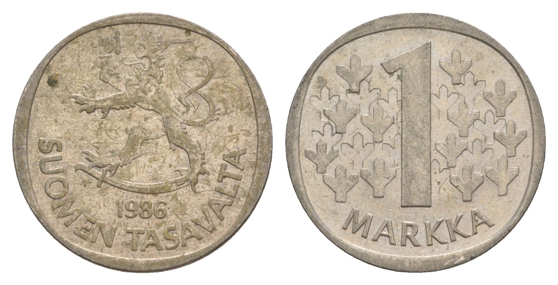 Финляндия 1 марка 1986 KM 49a медно-никель 4648-554