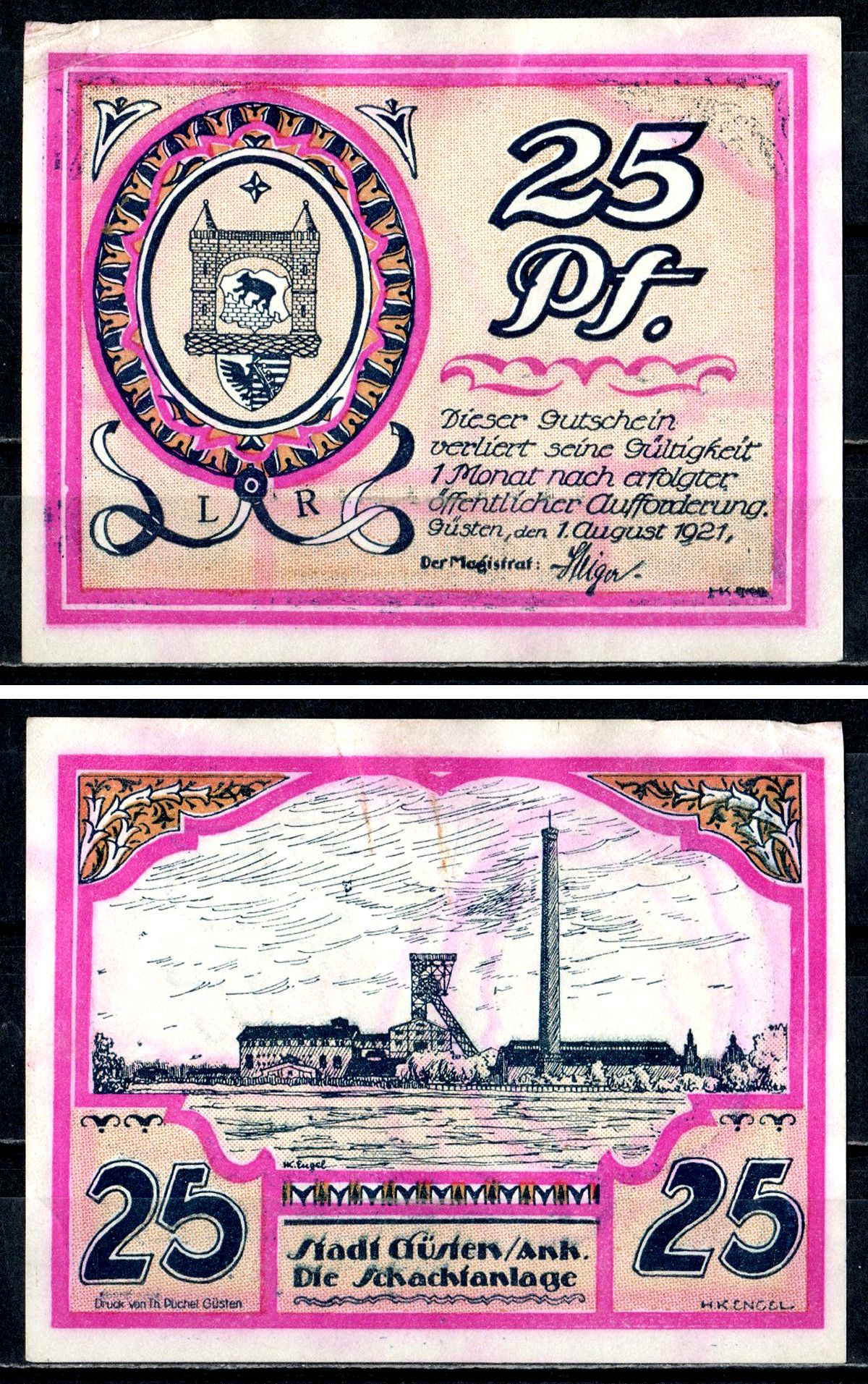 Гюстен (Анхальт) 25 пфеннигов 1921 7556-69-3-3