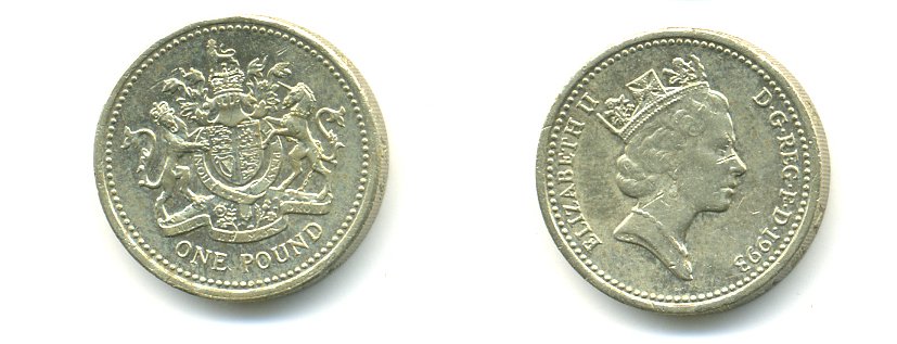 Великобритания 1 фунт 1983 Елизавета II (1952-2022) KM 933, Spink 4221 никель латунь 59-133