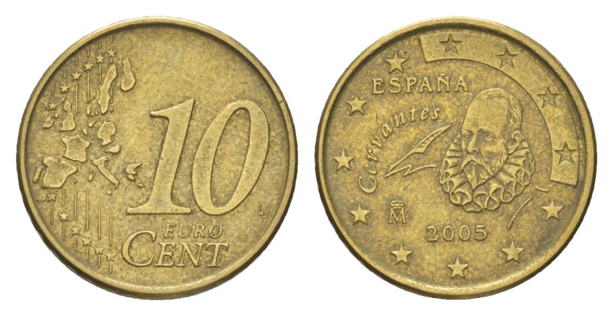 Испания 10 евроцентов 2005 KM 1043 нордик 4627-1141