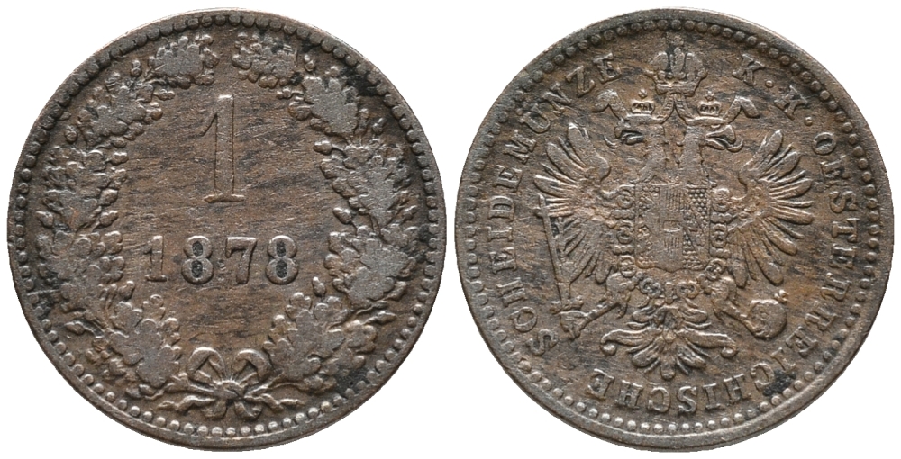 АВСТРИЯ 1 КРЕЙЦЕР 1878 KM 2186 медь 66-114