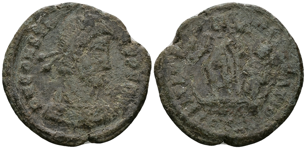 Римская Империя центенионалий 348 - 350 Констант FEL TEMP REPARATIO Сисция Very fine (C3) RIC 228 бронза 1073-6-37