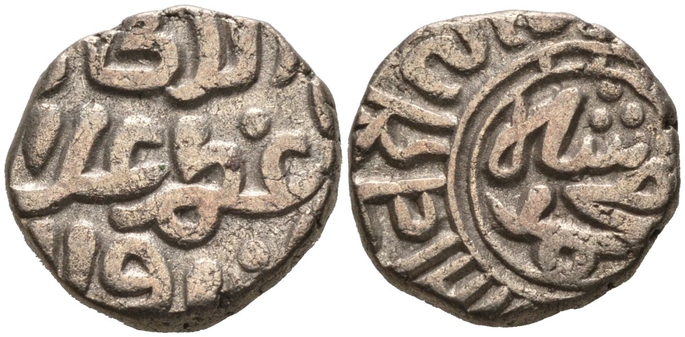 Индия 2 гани 1308 (AH711) Делийский Султанат, Alu ed-din Muhammad Shab II (1295-1315) Goron/Goenka D 233, Mitchiner 2569 биллон 192-667