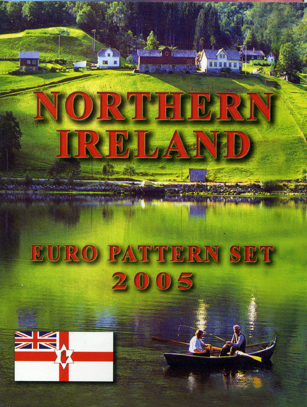 Северная Ирландия набор из 8 монет 2005 европробники, в оригинальном картонном буклете, тираж 7000 экз.      5-6-3-03