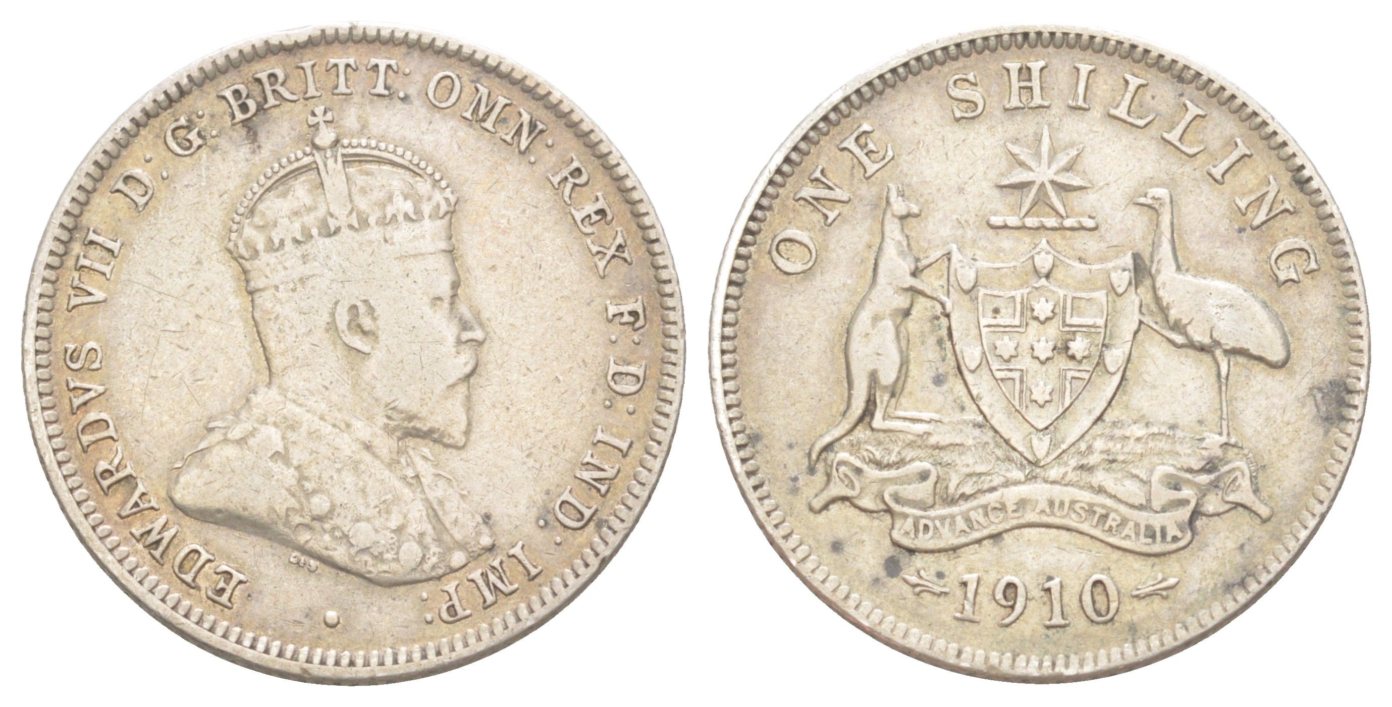 Австралия 1 шиллинг 1910 Эдуард VII (1901-1910) KM 20 серебро 441-1343