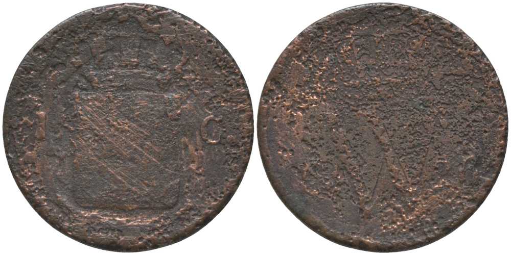 НИДЕРЛАНДЫ 1 ЦЕНТ 1826 KM 47 медь 117-542