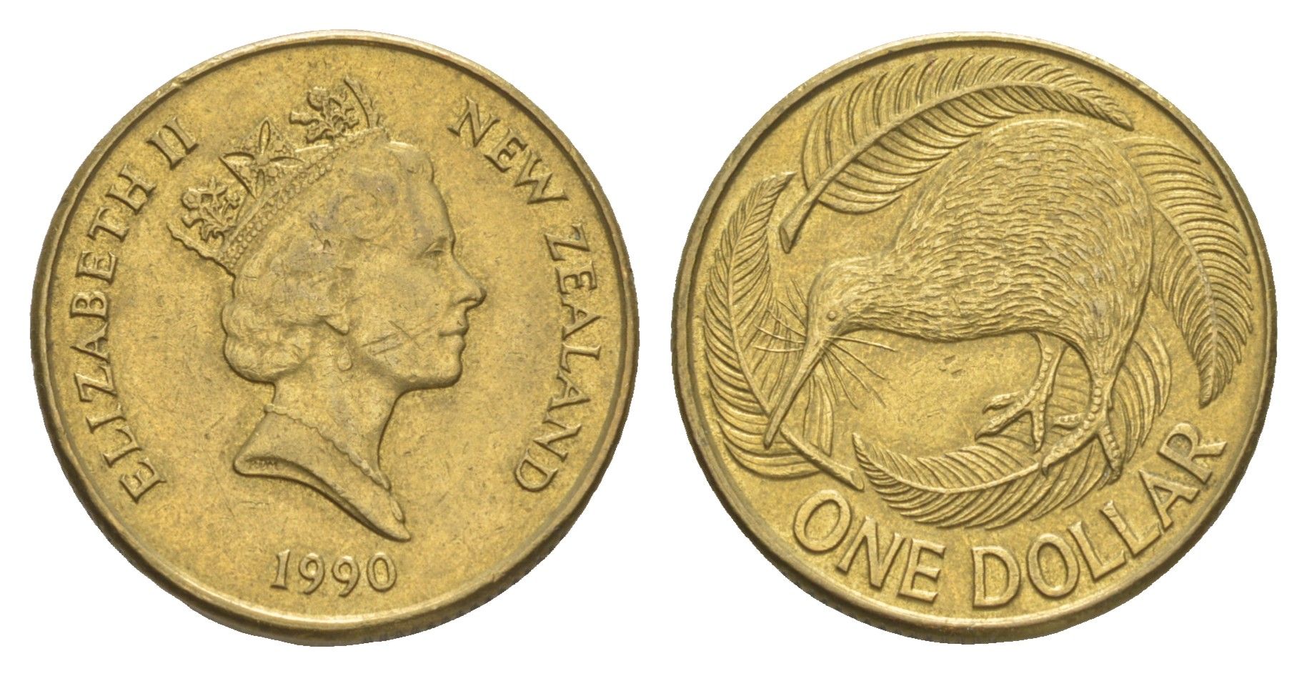 Новая Зеландия 1 доллар 1990 KM 78 алюминиевая бронза aUNC 4641-916