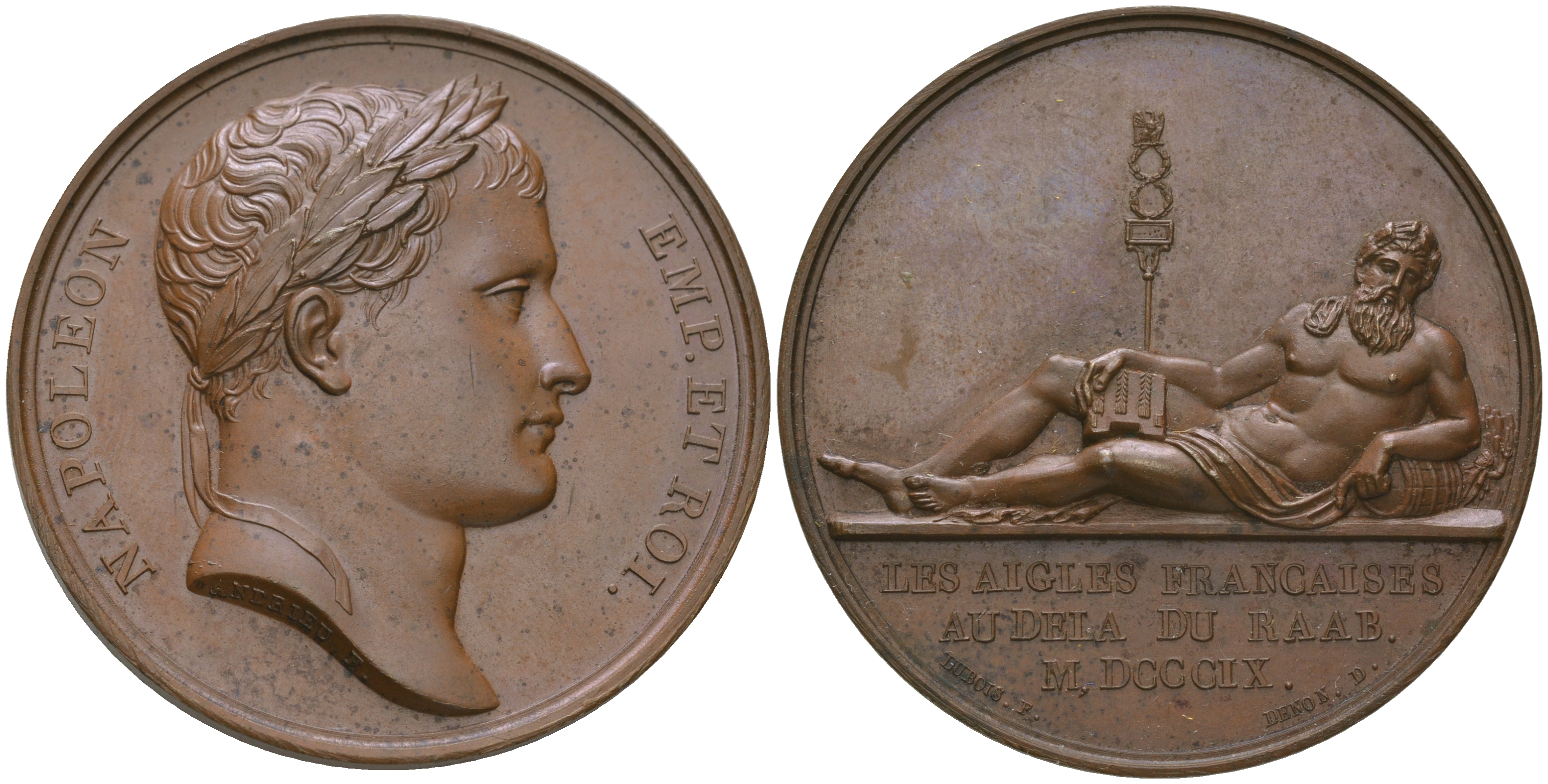 Набор бронзовых французских медалей и медальонов 1810 года. Оригинальный комплект. 0-0-00