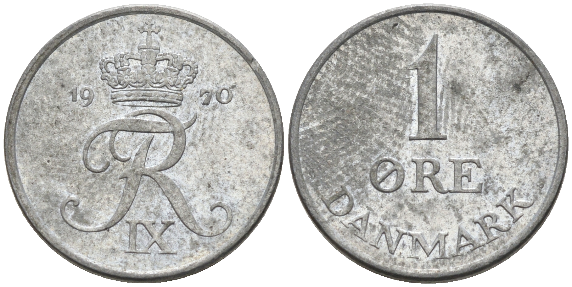 ДАНИЯ 1 ЭРЕ 1970 С; S, ФРЕДЕРИК IX (1947-1972) KM 839.2 цинк UNC 4564-1147