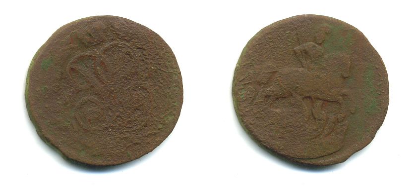 РОССИЯ 1 КОПЕЙКА 17XX медь 61-247