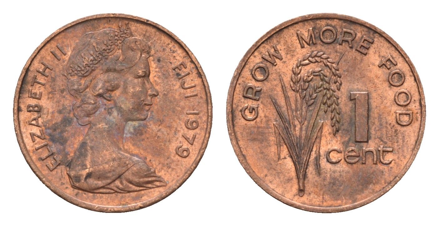Фиджи 1 цент 1979 ФАО KM 39 бронза aUNC 4697-651