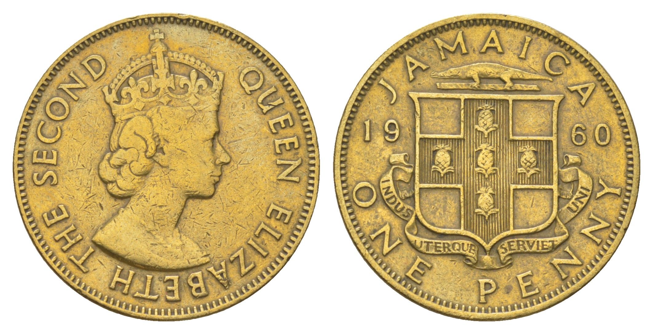 Ямайка 1 пенни 1960 KM 37 никель латунь 4628-646