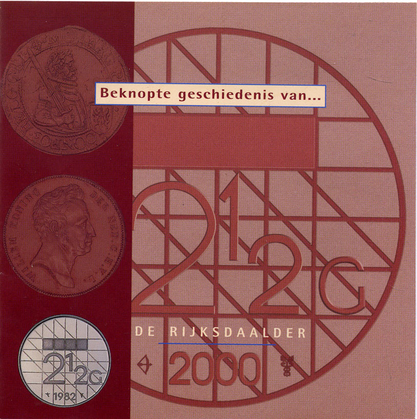 Нидерланды набор из 6 монет 2000 официальный набор в буклете с сертификатом, королева Беатрикс биметалл PROOF 2-5-1-39