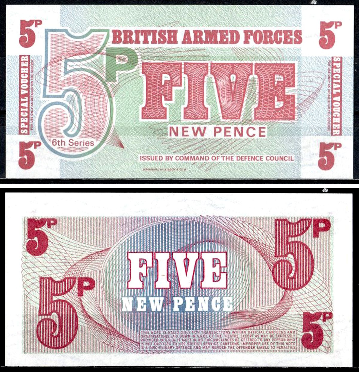 Великобритания 5 новых пенсов 1972 Pick M47 бумага UNC (пресс) 7203-92-1-2
