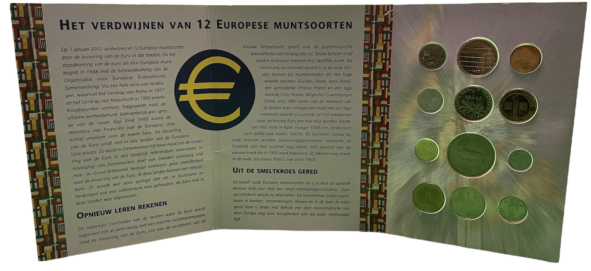Нидерланды набор из 12 монет доевровые монеты, стран первыми вступивших в Еврозону, буклет 7-6-1-25