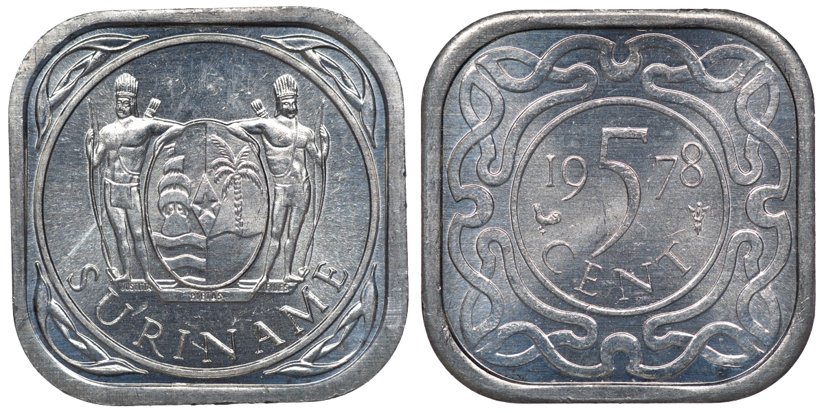 Суринам 5 центов 1978 KM 12.1a алюминий UNC 4118-525