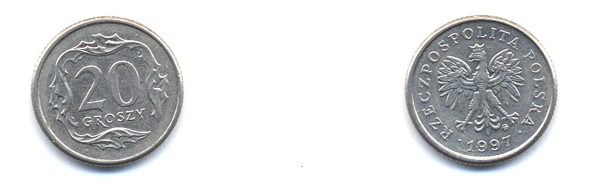 Польша 20 грошей 1997 MW KM 280 медно-никель 4379-1326