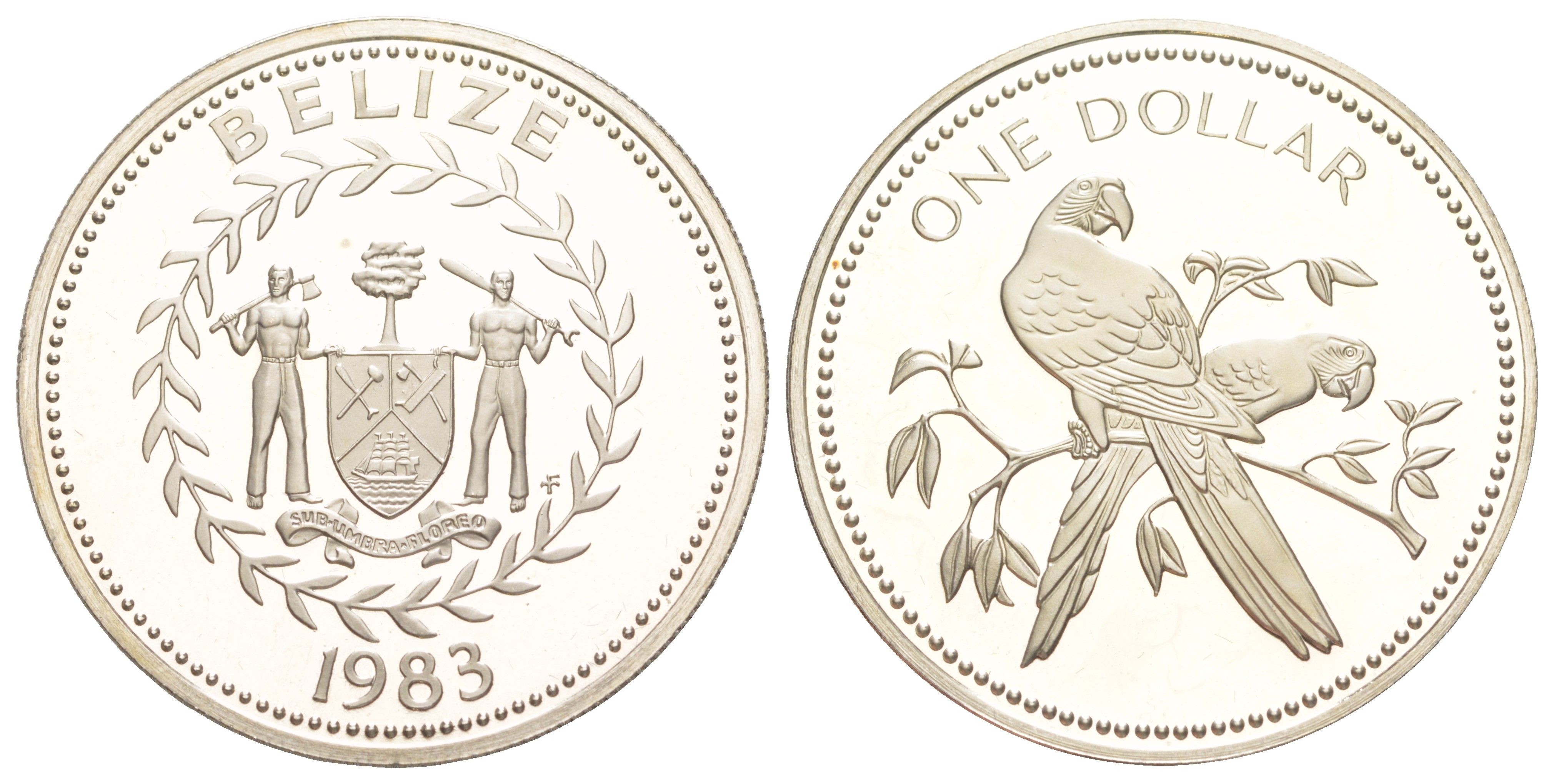 Белиз 1 доллар 1983 KM 88 медно-никель PROOF 3896-1621