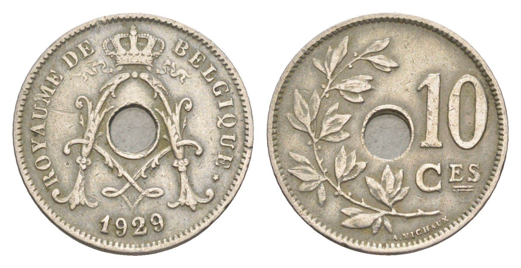 Бельгия 10 сантимов 1929 Belgique, Альберт I (1909-1934) KM 85 медно-никель 4169-721