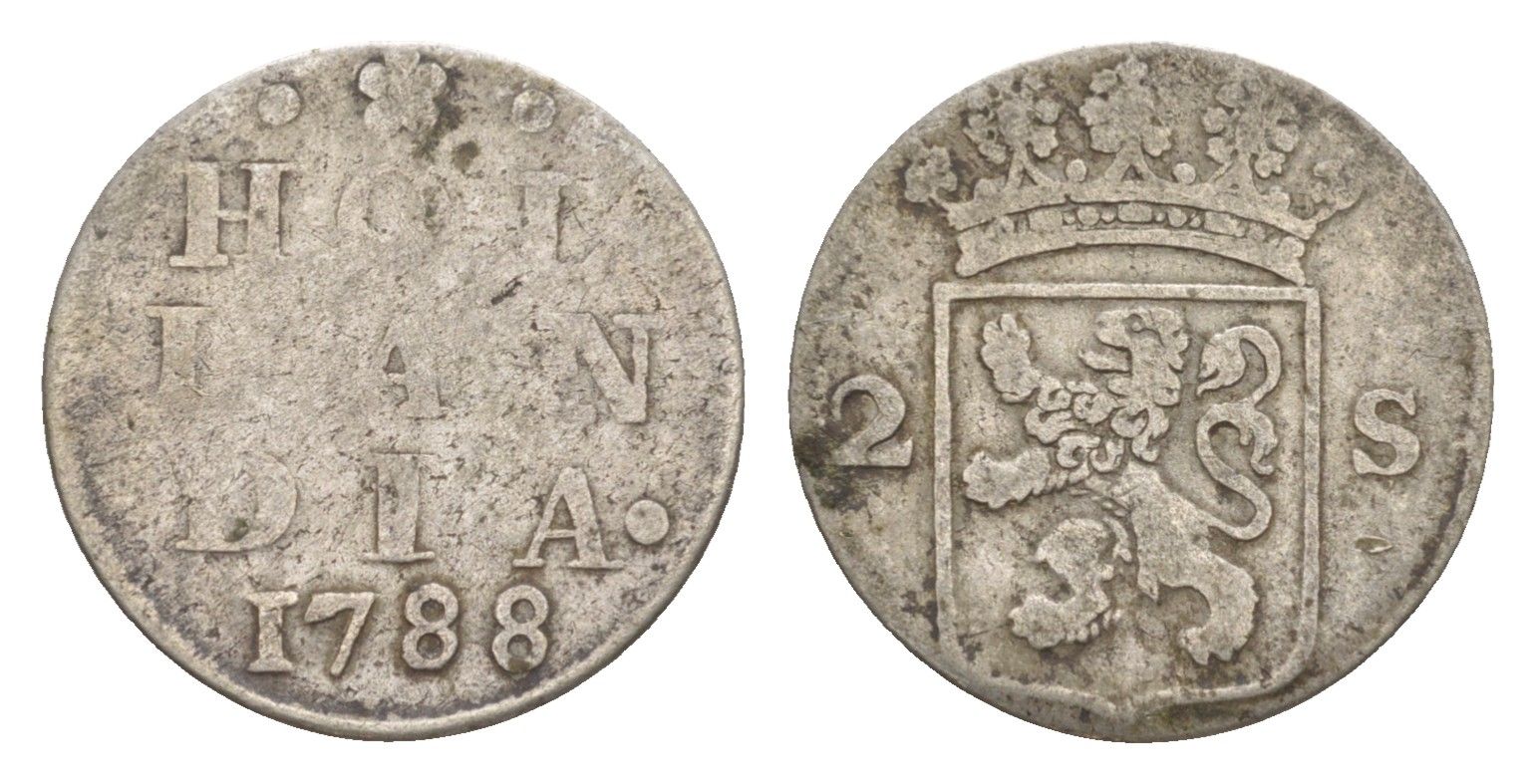 Нидерланды, Голландия 2 стювера 1788 KM 48 серебро 1522-1321