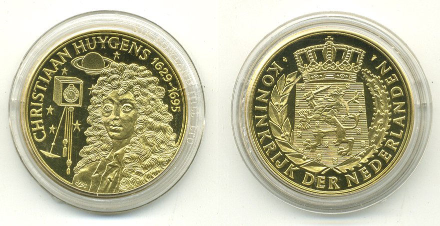 НИДЕРЛАНДЫ МЕДАЛЬ КРИСТИАН ХИГЕНС (1629-1695) UNC 06-130-22