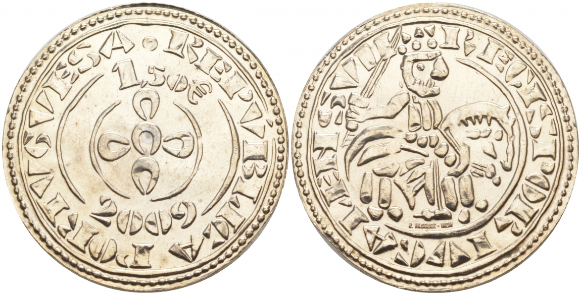 ПОРТУГАЛИЯ 1 1/2 ЕВРО 2009 МОНЕТА МОРАБИТИНО KM 789 медно-никель UNC 02-069-34