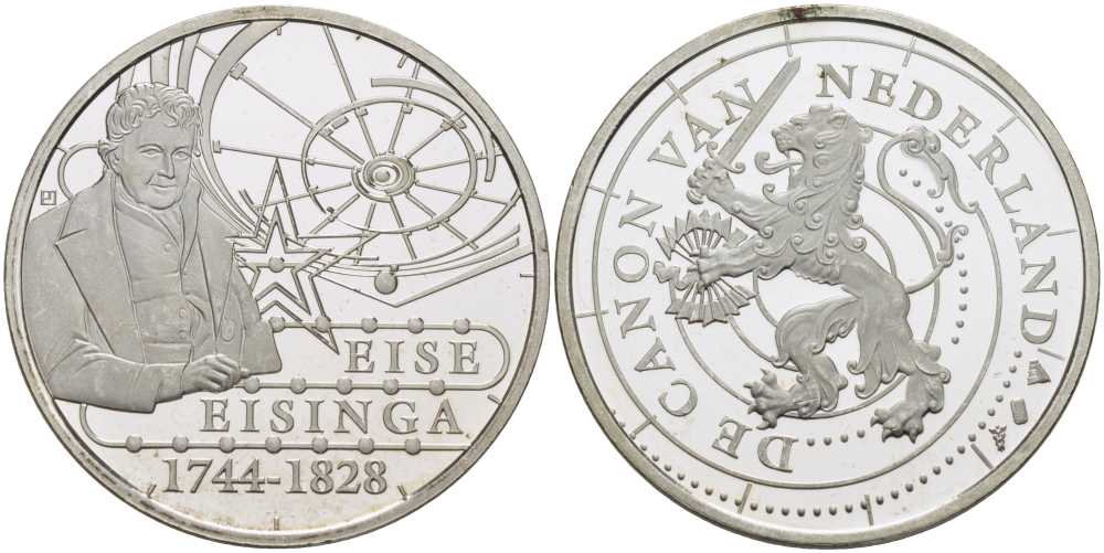 НИДЕРЛАНДЫ МЕДАЛЬ СЕРИИ ИСТОРИЯ НИДЕРЛАНДОВ, ЭЙСЕ ЭЙСИНГА (1744-1828) АСТРОНОМ ПОСТРОИВШИЙ САМЫЙ СТАРЫЙ СЕЙЧАС ПЛАНЕТАРИЙ, ДИАМЕТР 30 ММ., ВЕС 9,43 ГР. медно-никель 1076-6-34