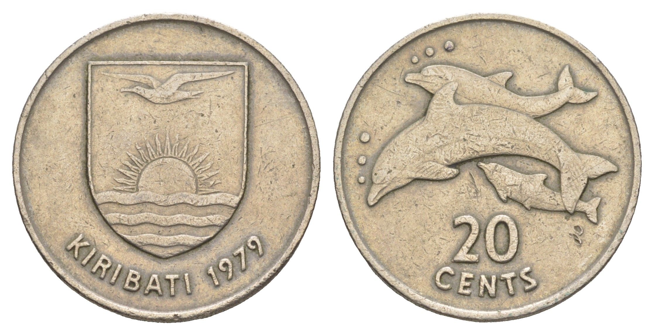 Кирибати 20 центов 1979 KM 5 медно-никель 4631-1134