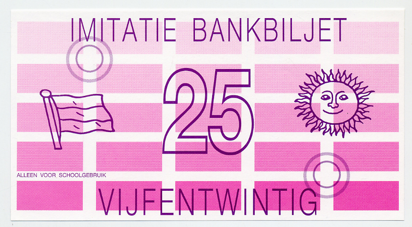НИДЕРЛАНДЫ 25 ГУЛЬДЕНОВ ND ШКОЛЬНЫЕ ДЕНЬГИ, односторонний бумага UNC (ПРЕСС) 6317-17-1