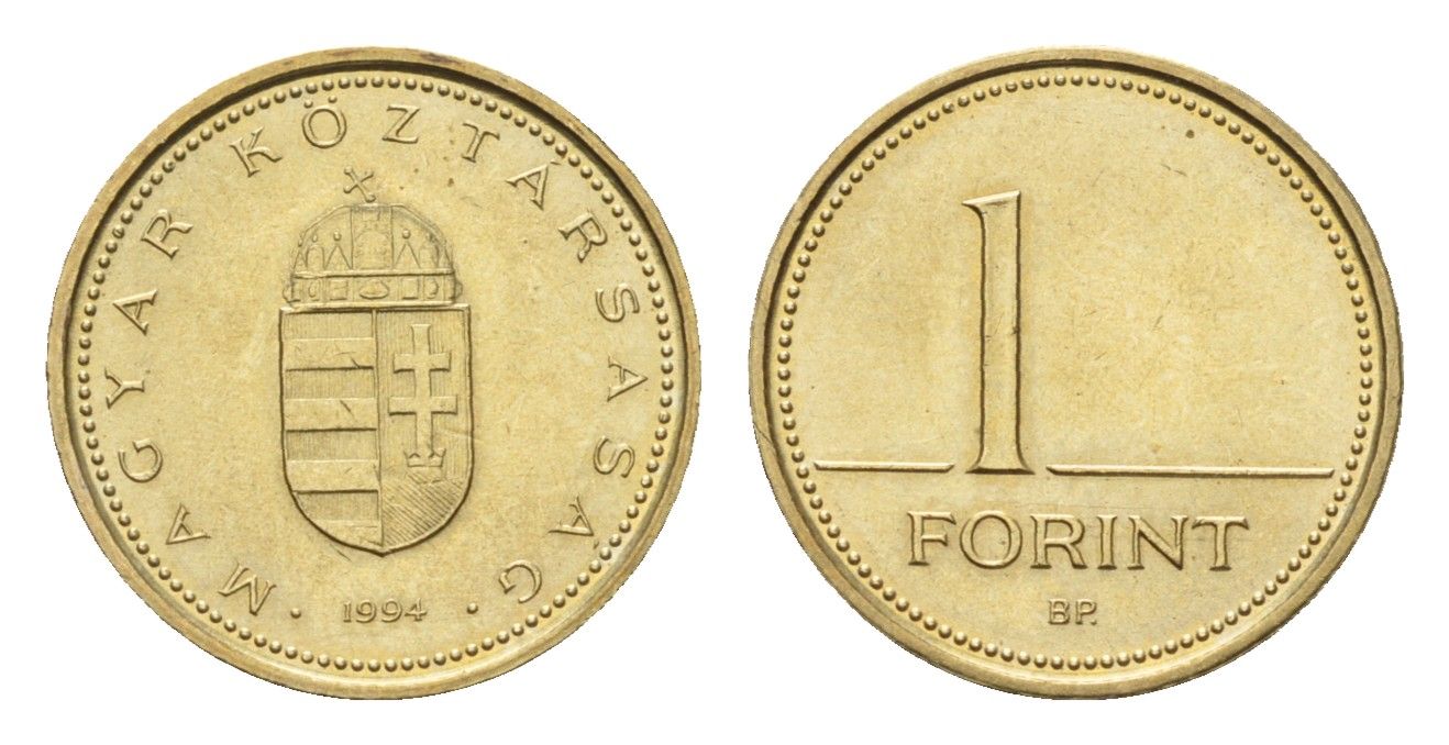 Венгрия 1 форинт 1994 KM 692 никель латунь UNC 3458-737