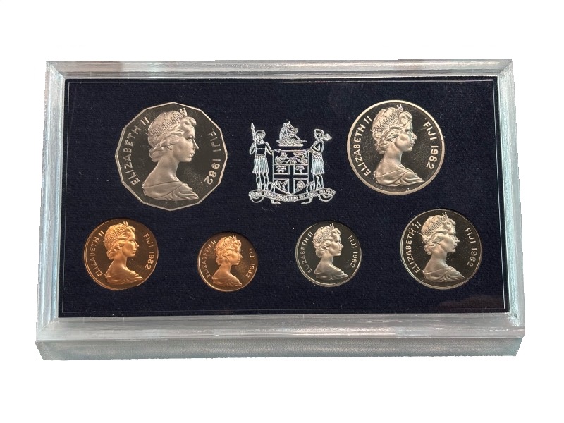 Фиджи официальный набор из 6 монет 1982  KM PS 7   PROOF  8-2-07-04