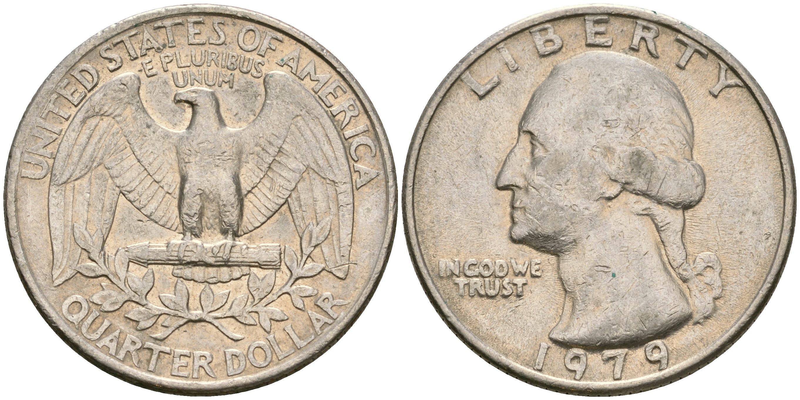 США 25 центов = квотер 1979 ВАШИНГТОН KM А164а медь плакированная медно-никелем    4364-1513