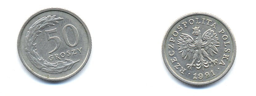 ПОЛЬША 50 ГРОШЕЙ 1991 KM 281 медно-никель 4379-546