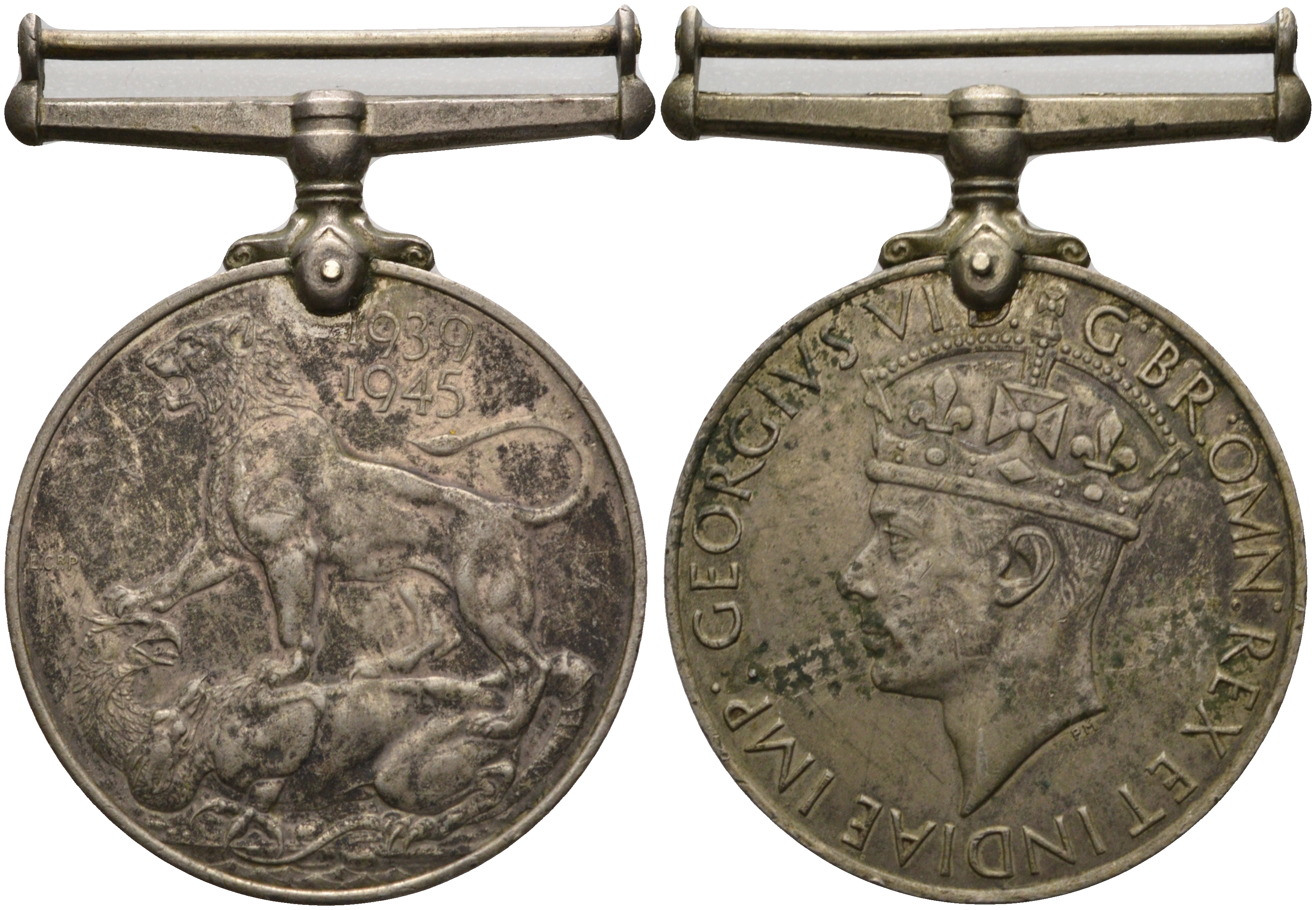 АНГЛИЯ МЕДАЛЬ 1945 ГЕОРГ VI, НА ПОБЕДУ В ВЕЛИКОЙ ОТЕЧЕСТВЕННОЙ ВОЙНЕ (1939-1945), С ПОДВЕСОМ. ДИАМЕТР 36 ММ. ВЕС 32,3 ГР. медно-никель 1097-2-41