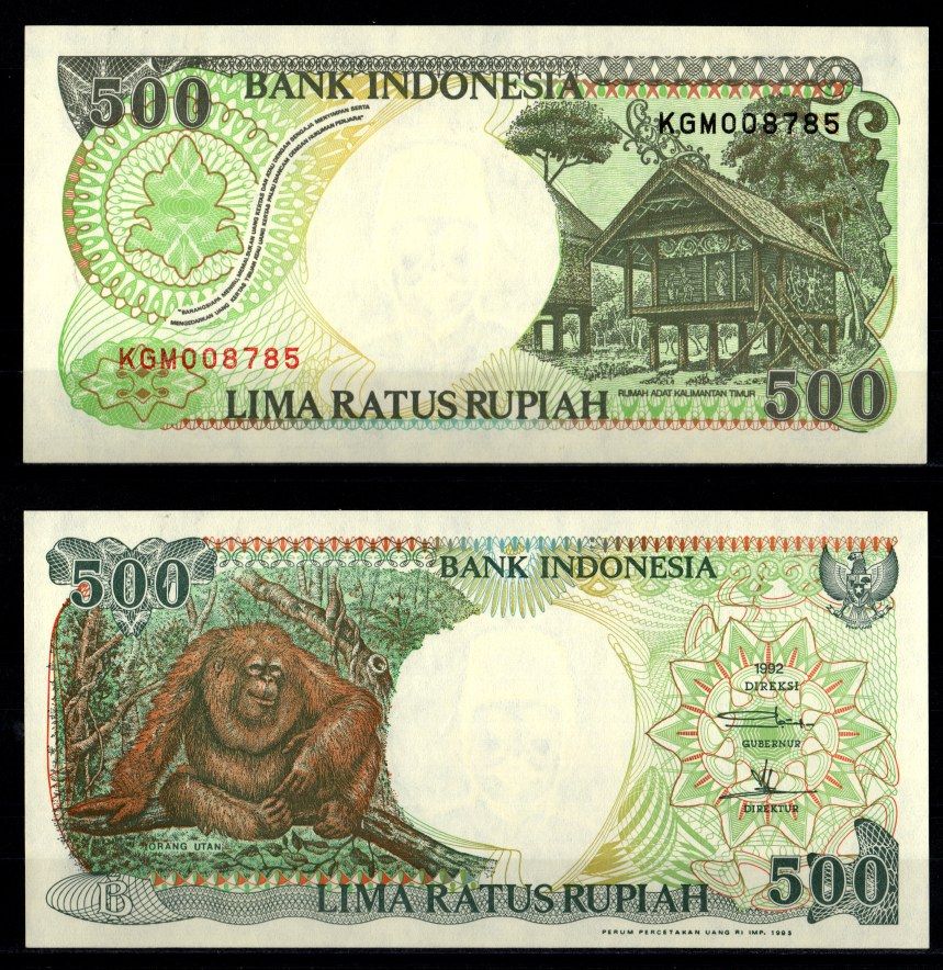 Индонезия 500 рупий 1992 / 1993 Pick 128 b бумага UNC (пресс) 7116-1-2-2