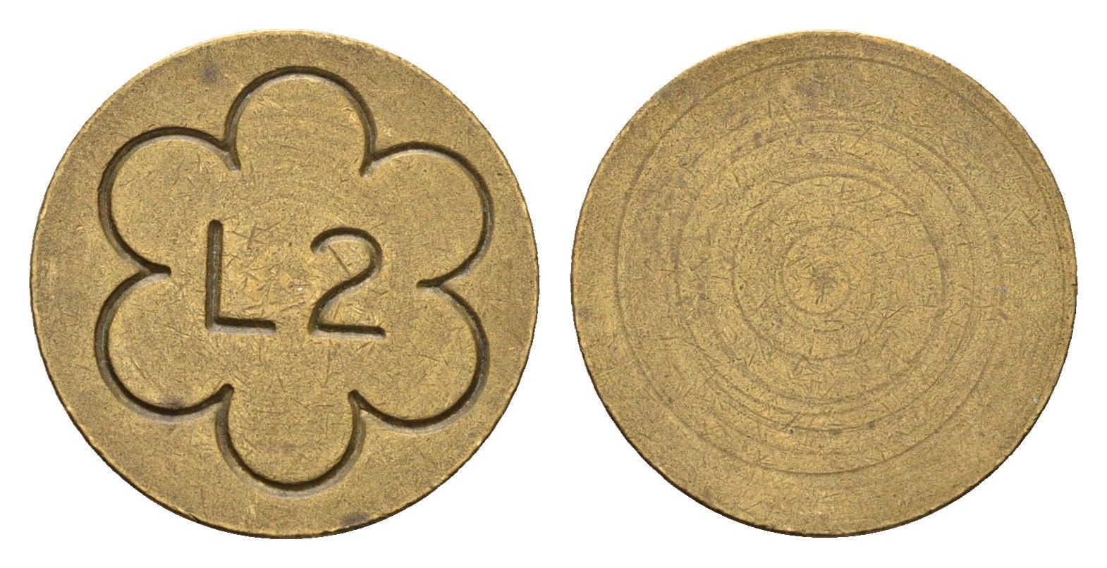Италия жетон L2 диаметр 19,5 мм, вес 6,5 гр латунь 4669-235