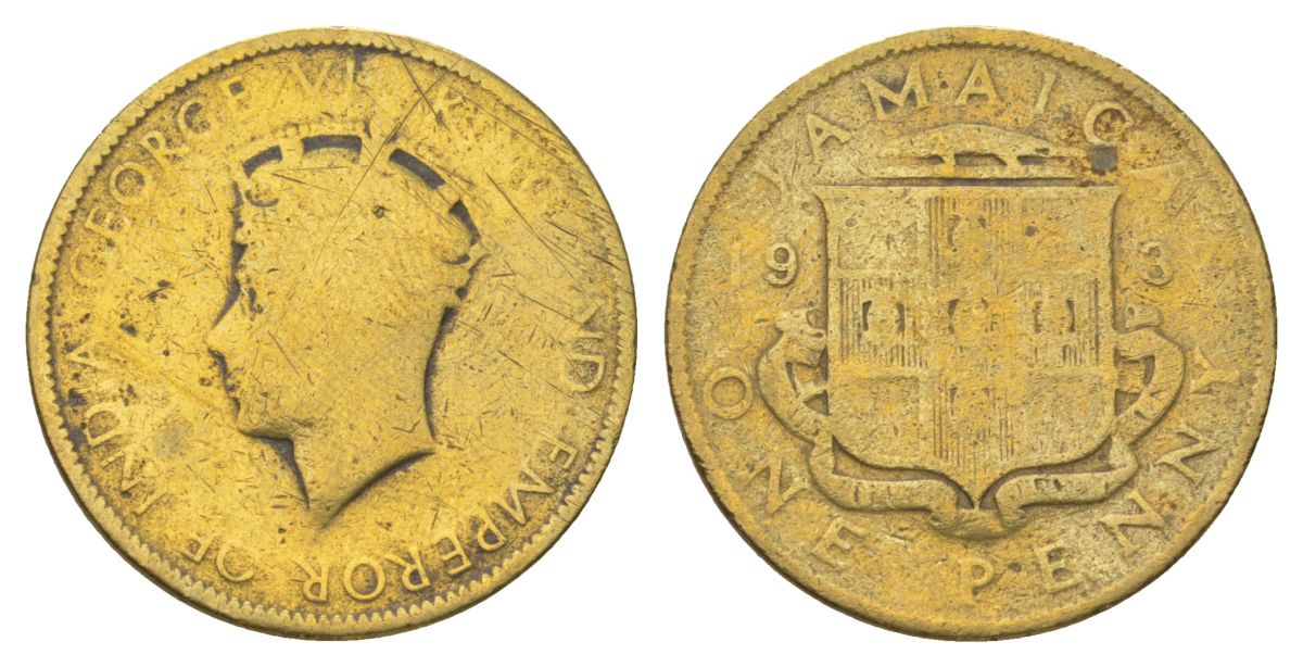 Ямайка 1 пенни 1937 KM 29 никель латунь 4628-416