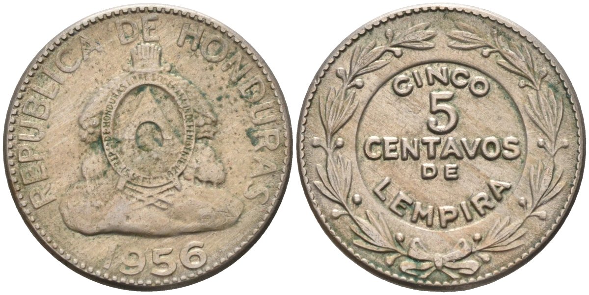 Гондурас 5 сентаво 1956 KM 72 медно-никель 4591-146